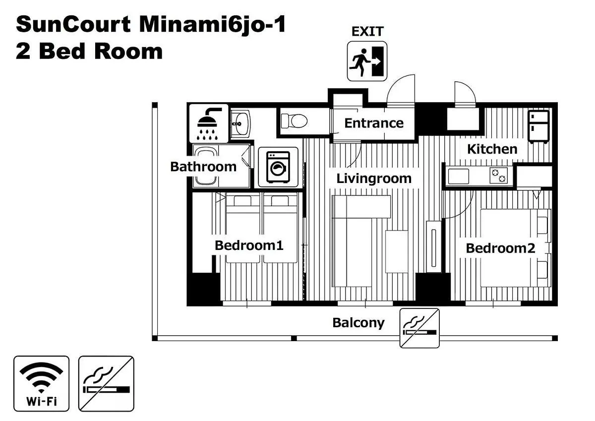 サンコート南6条壱番館 Apartment Sapporo